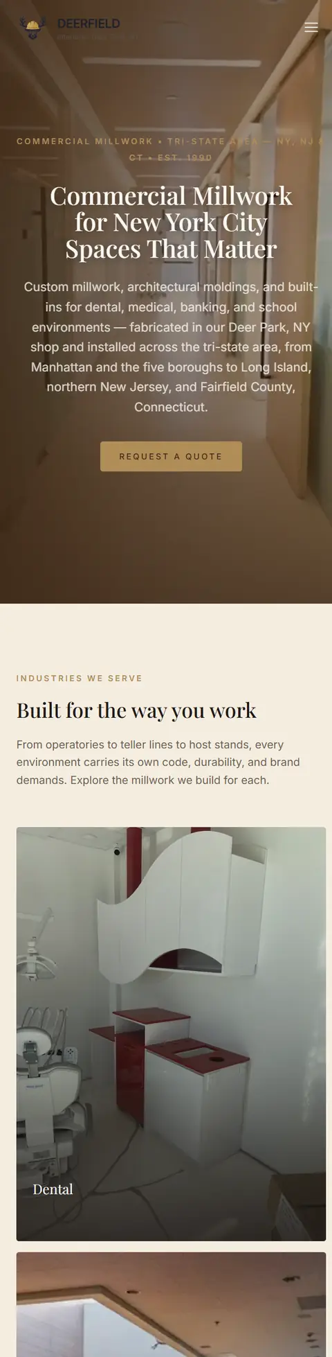The Deerfield Interiors website