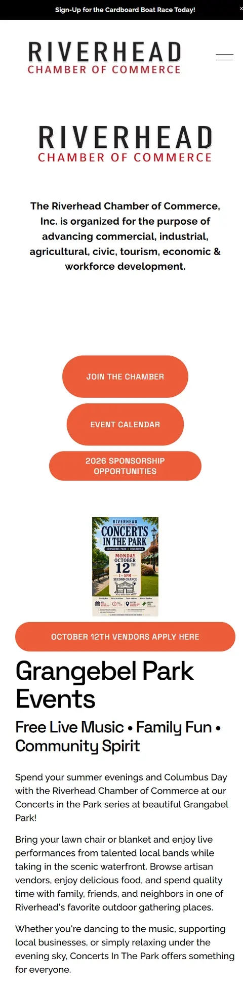 The Riverhead Chamber of Commerce website